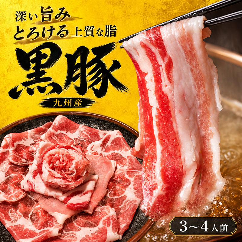 【鹿児島から直送/全国一律送料込】普段の食事から特別な日のごちそうまで、楽しみ広がる九州産黒豚 3～4人前